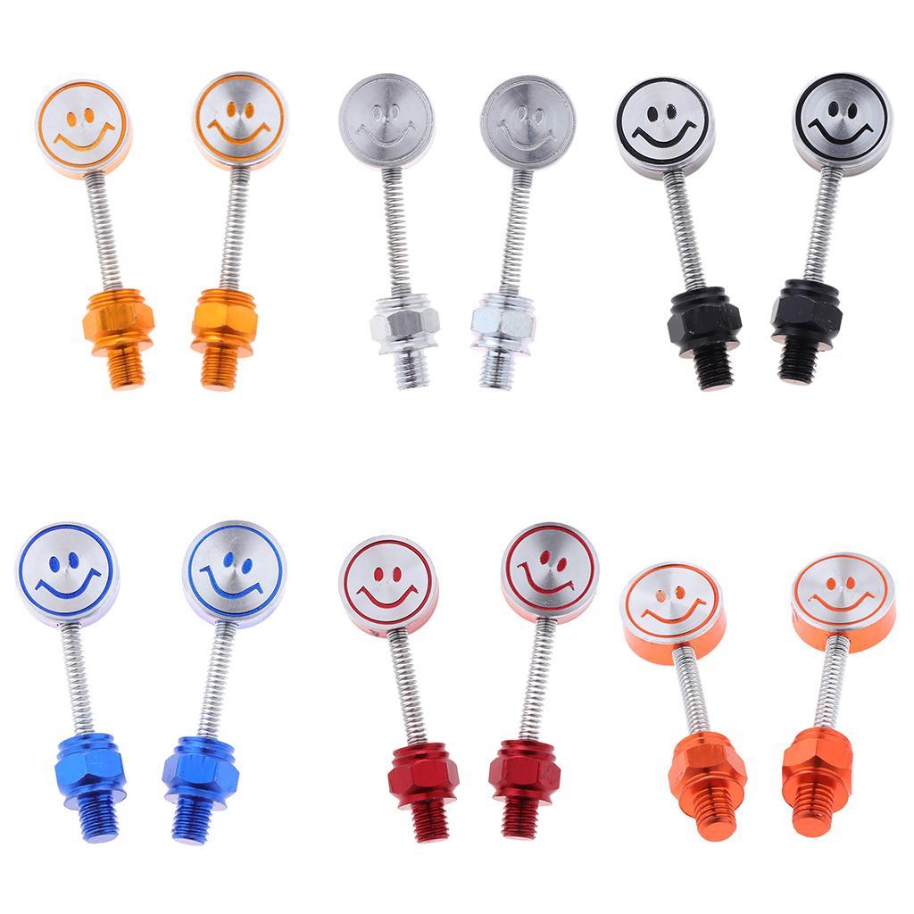 Motorcycle Decorative Parts Smiling Face Mirror Seat Screws Golden