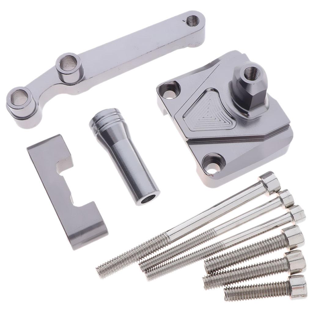 Motorcycle Steering Damper Stabilize Bracket Mount For Kawasaki NINJA Gray