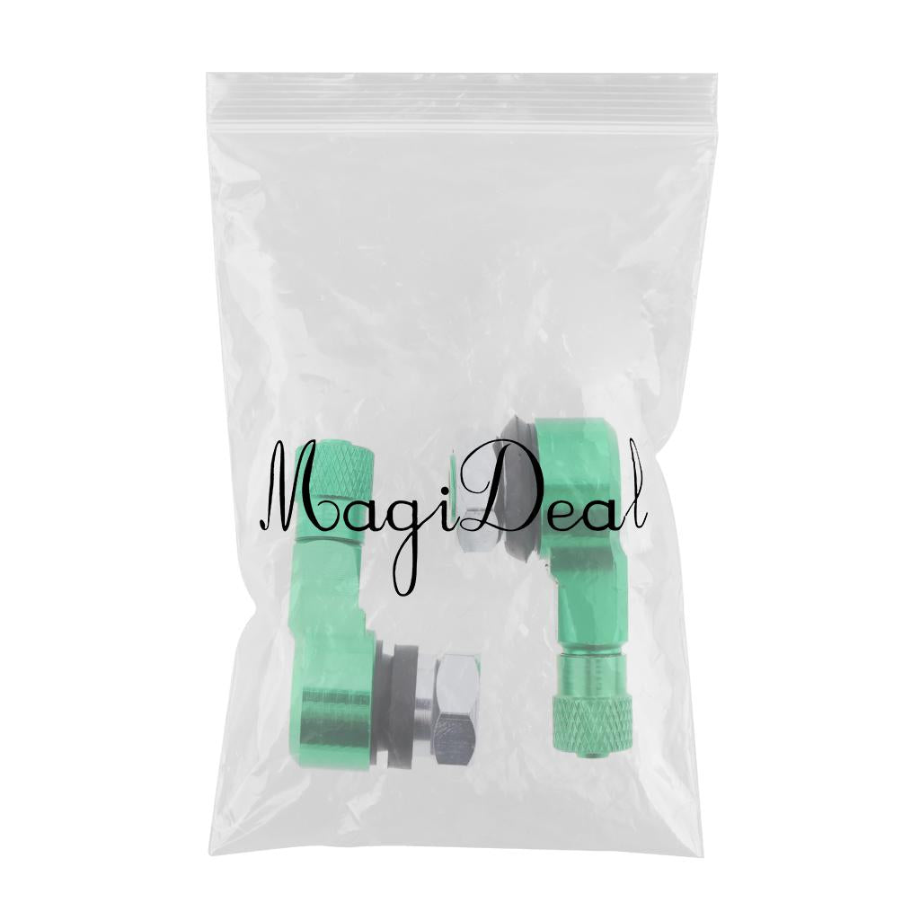 2pcs Pack CNC Aluminum Motorcycle Rim Wheel Air Tyre Tire Valve Stem Green