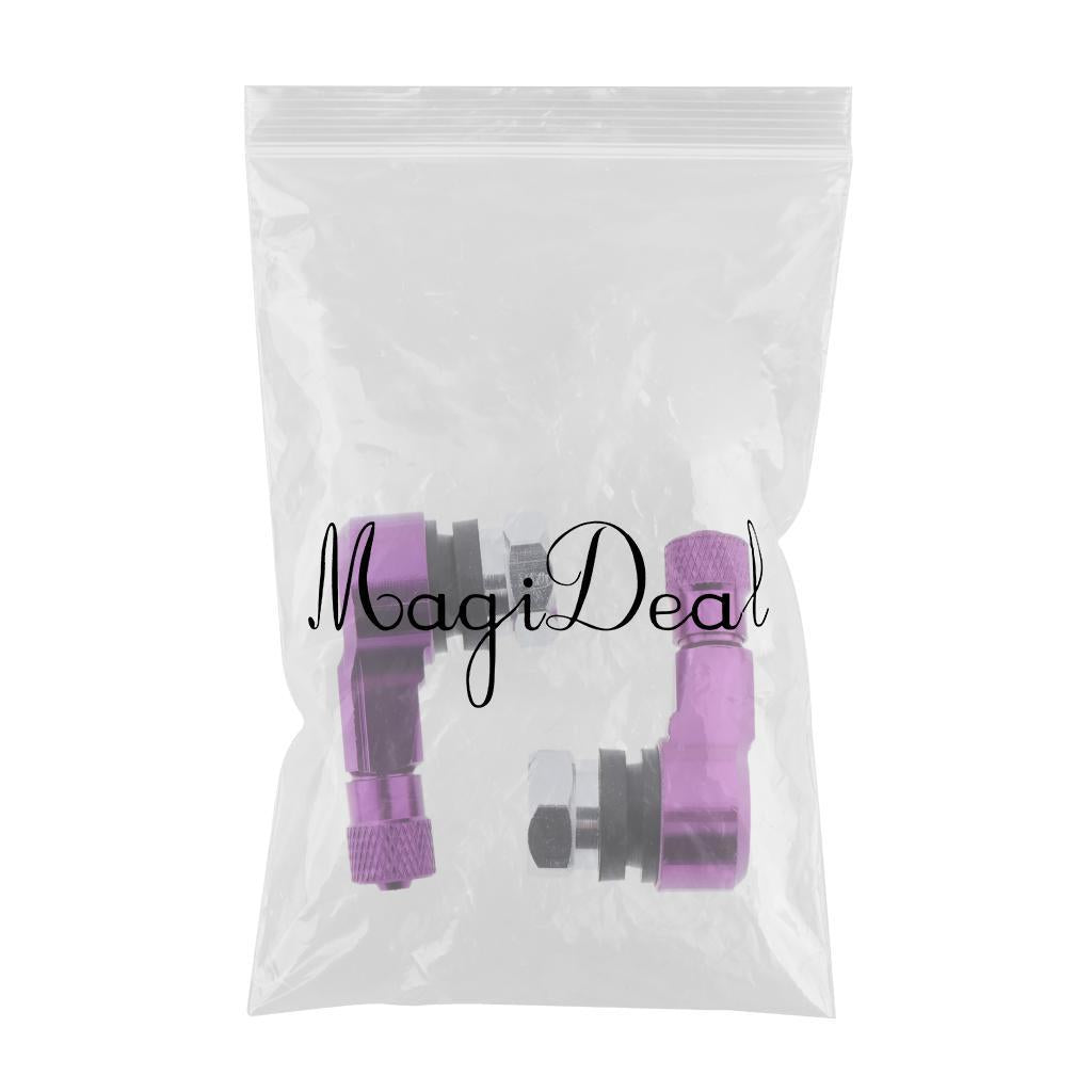 2pcs Pack CNC Aluminum Motorcycle Rim Wheel Air Tyre Tire Valve Stem Purple