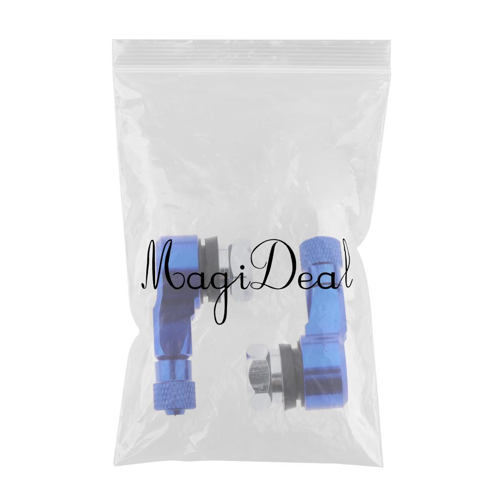 2pcs Pack CNC Aluminum Motorcycle Rim Wheel Air Tyre Tire Valve Stem Blue