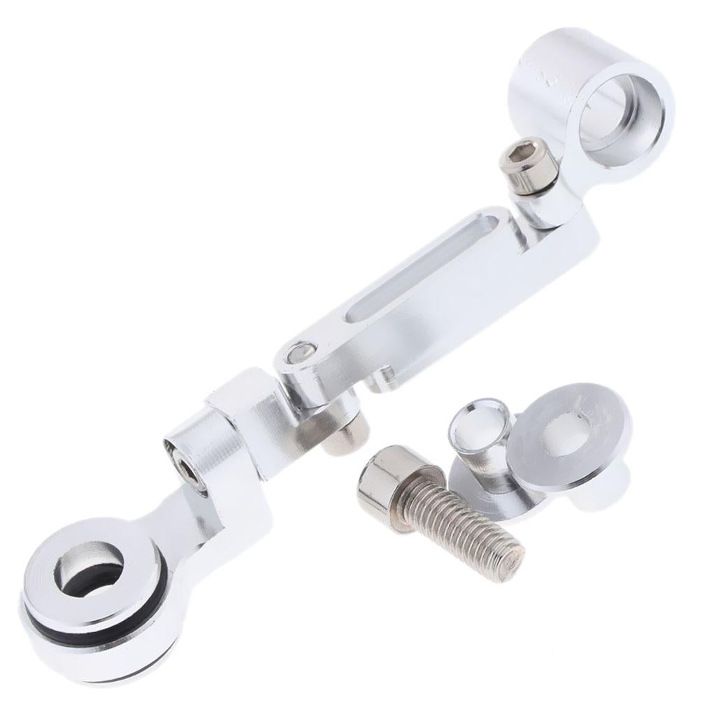 Universal Motorcycle Brake Master Fluid Reservoir Oil Cup Bracket Silver