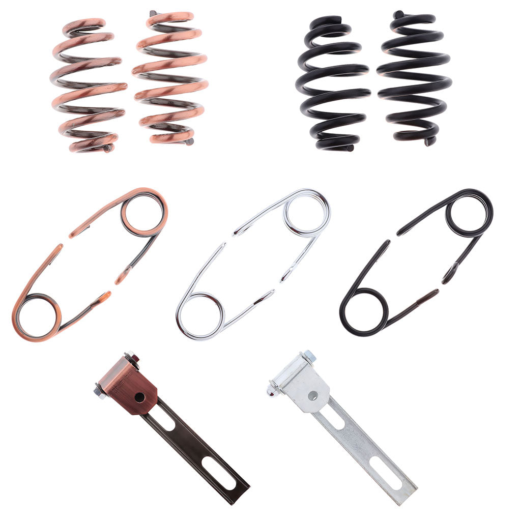Motorcycle Pad Saddle Solo Seat Springs Bracket for Halley-Bracket Silver