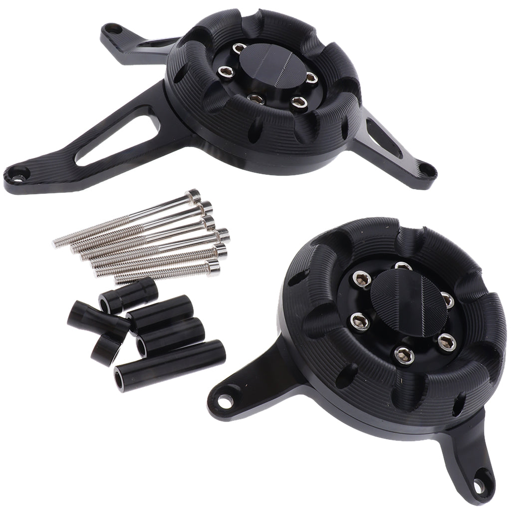 1 Set Motorcycle Engine Right Protective Guard Cover for Honda Black