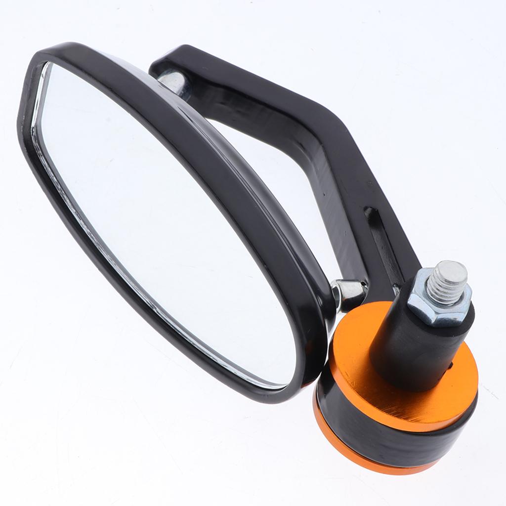 CNC Alloy Side Rear View Race Mirrors for Motorbikes Scooters Golden + Black