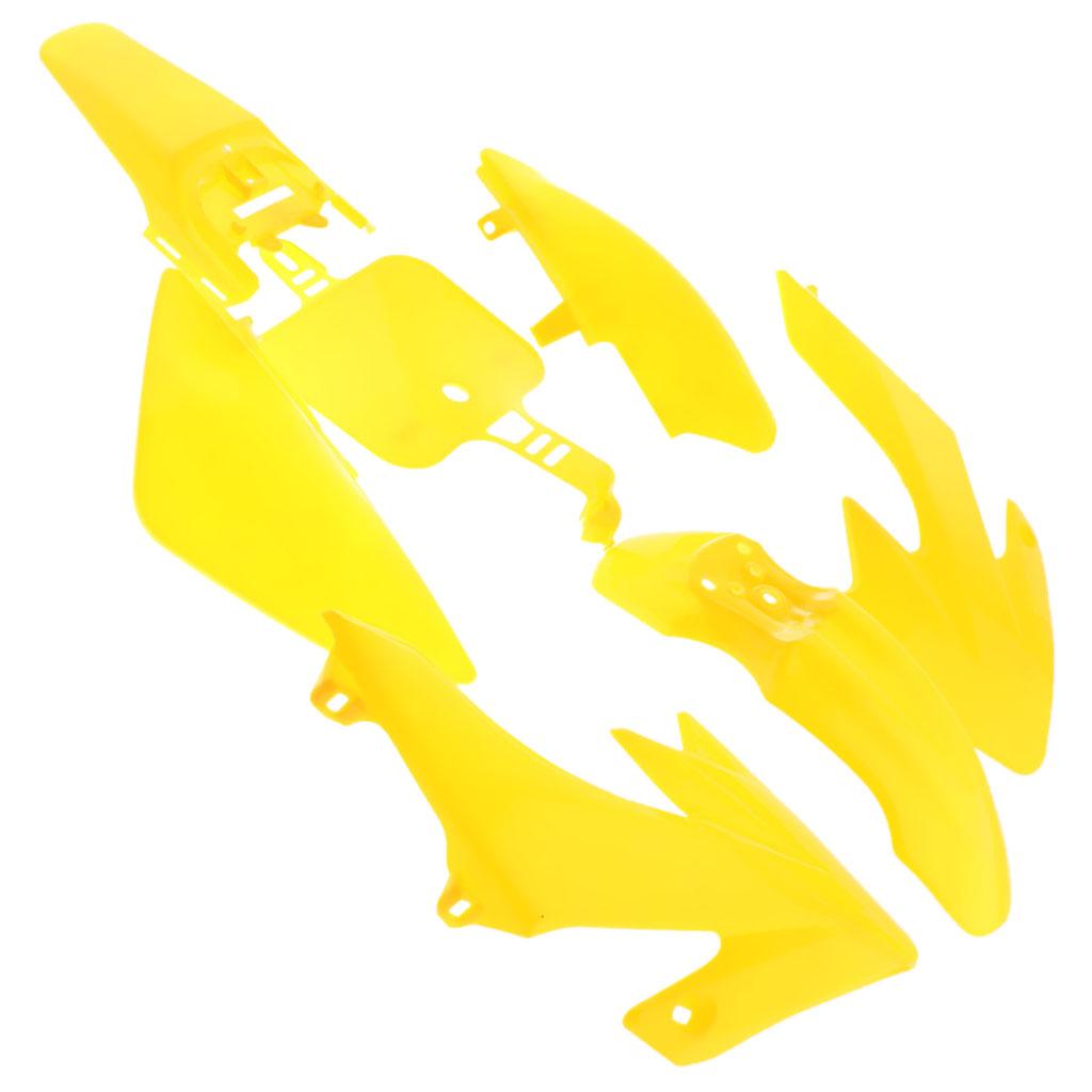 ABS Plastic Fairing Bodywork Set Cowl for HONDA XR50 CRF50 Motorbike Yellow