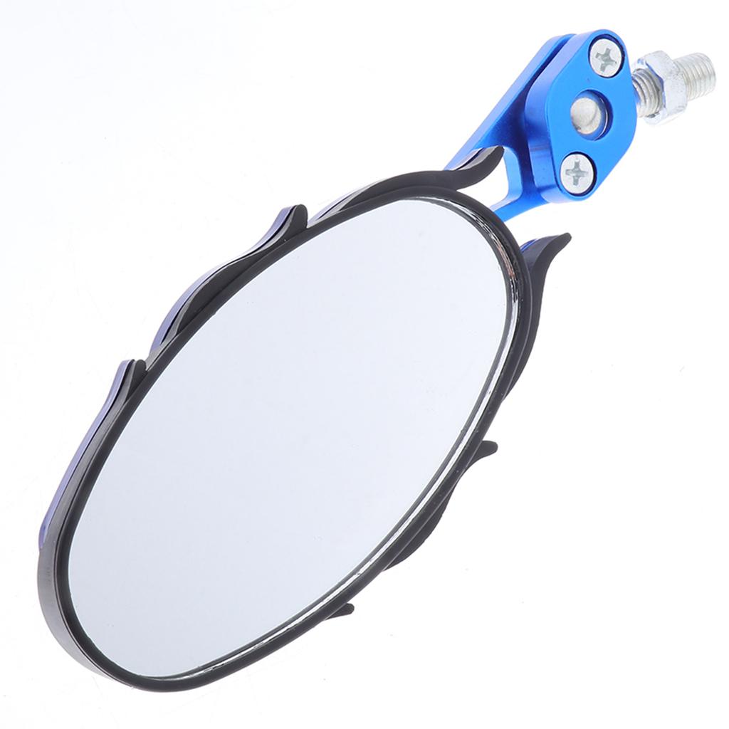 CNC Aluminum Side Rear View Race Mirrors for Motorcycle Scooters ATV Blue