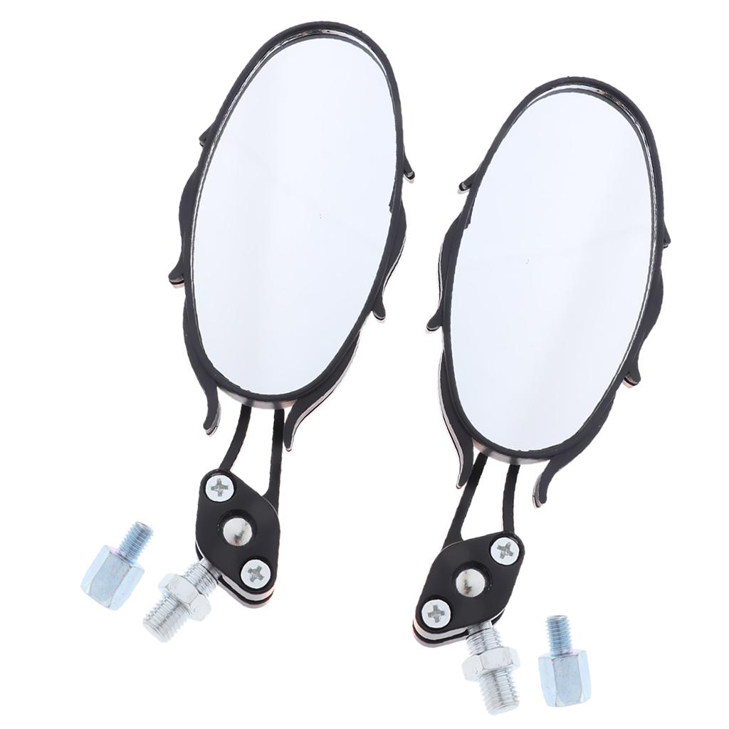 CNC Aluminum Side Rear View Race Mirrors for Motorcycle Scooters ATV Black