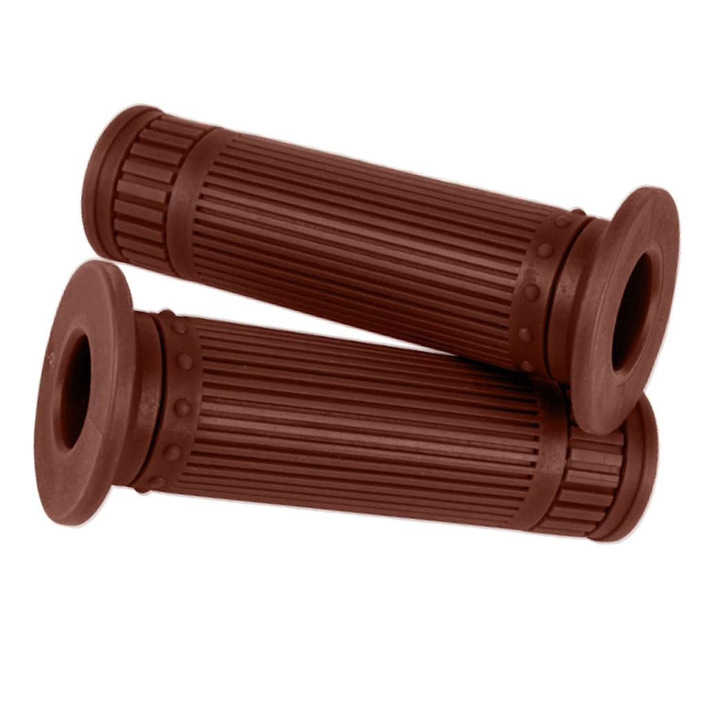 Universal Motorcycle 25/28MM HandleBar Hand Grip Retro Handlebar Light Brown