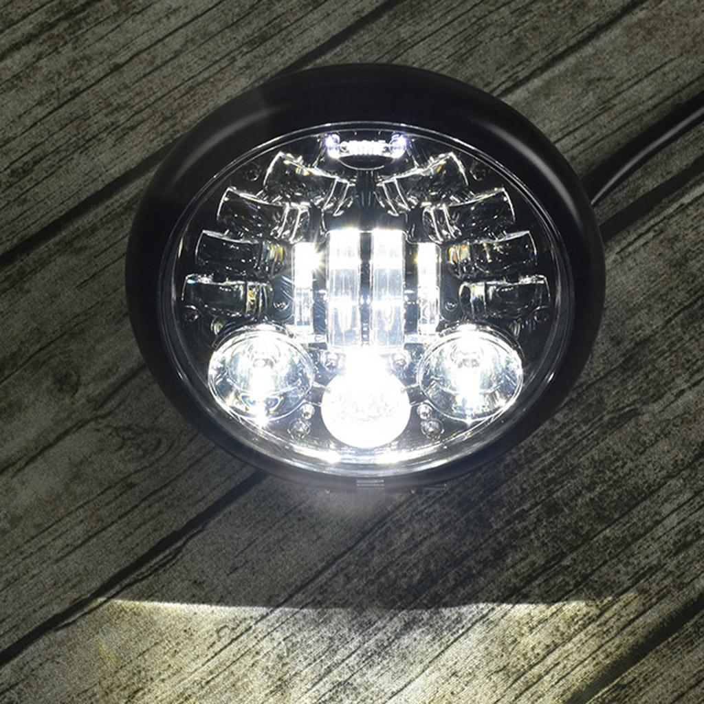  5.75" Retro Motorcycle Modified LED Headlight  for Harley Yellow