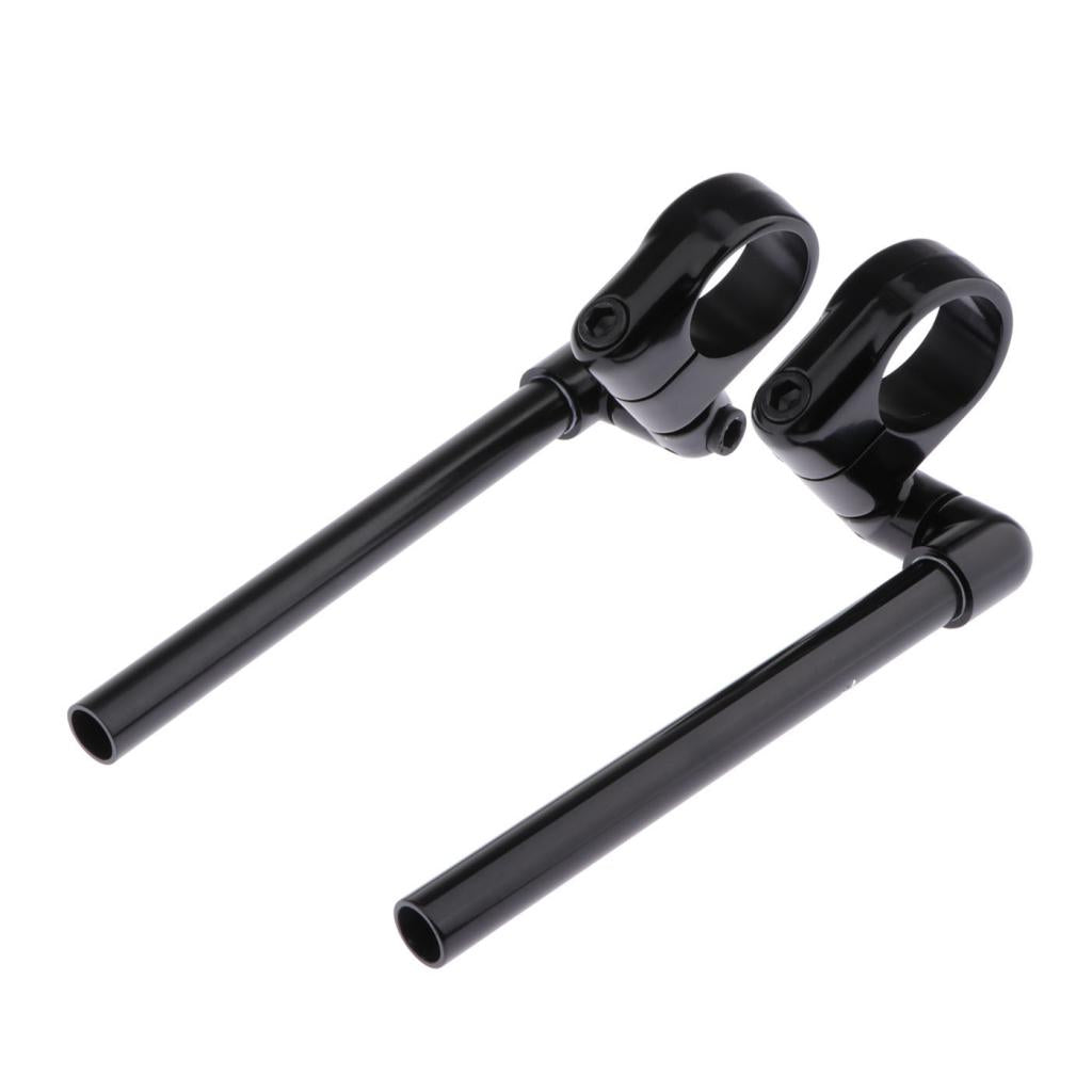 41mm CNC Alloy Handlebars Grips Adjustable Clip On Fork for Motorbike Black
