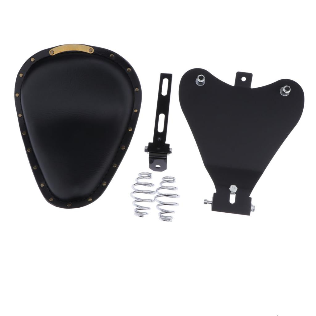 Motorcycle ATV Spring Bracket Rivet Solo Driver Seat Cushion Base Kit Black