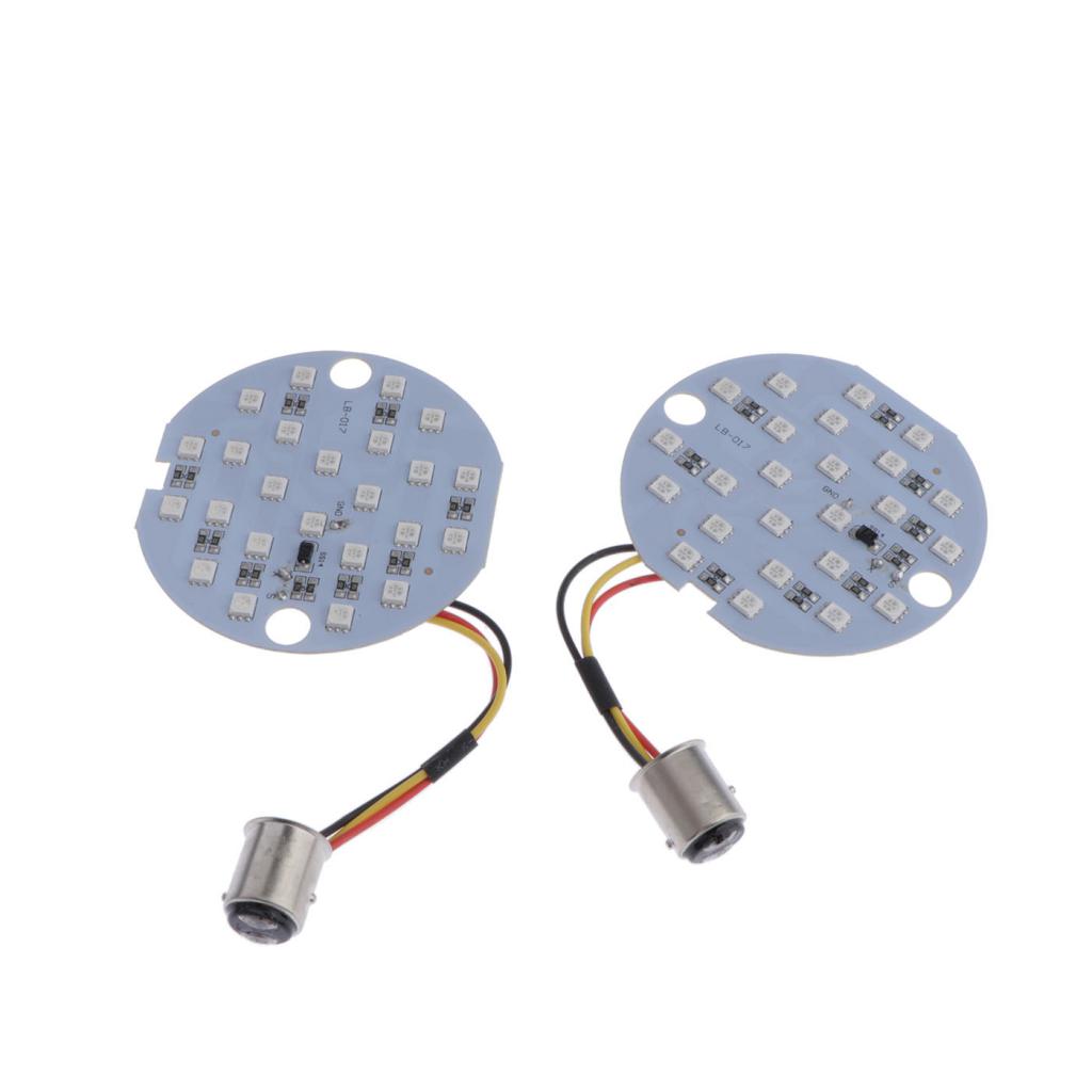 1 Pair 3'' LED Touring Turn Signal Lights 1157 for 1986-2013 Harley Red