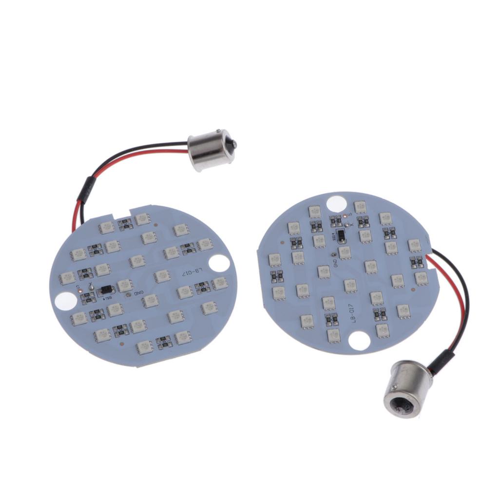 1 Pair 3'' LED Touring Turn Signal Lights 1156 for 1986-2013 Harley Red