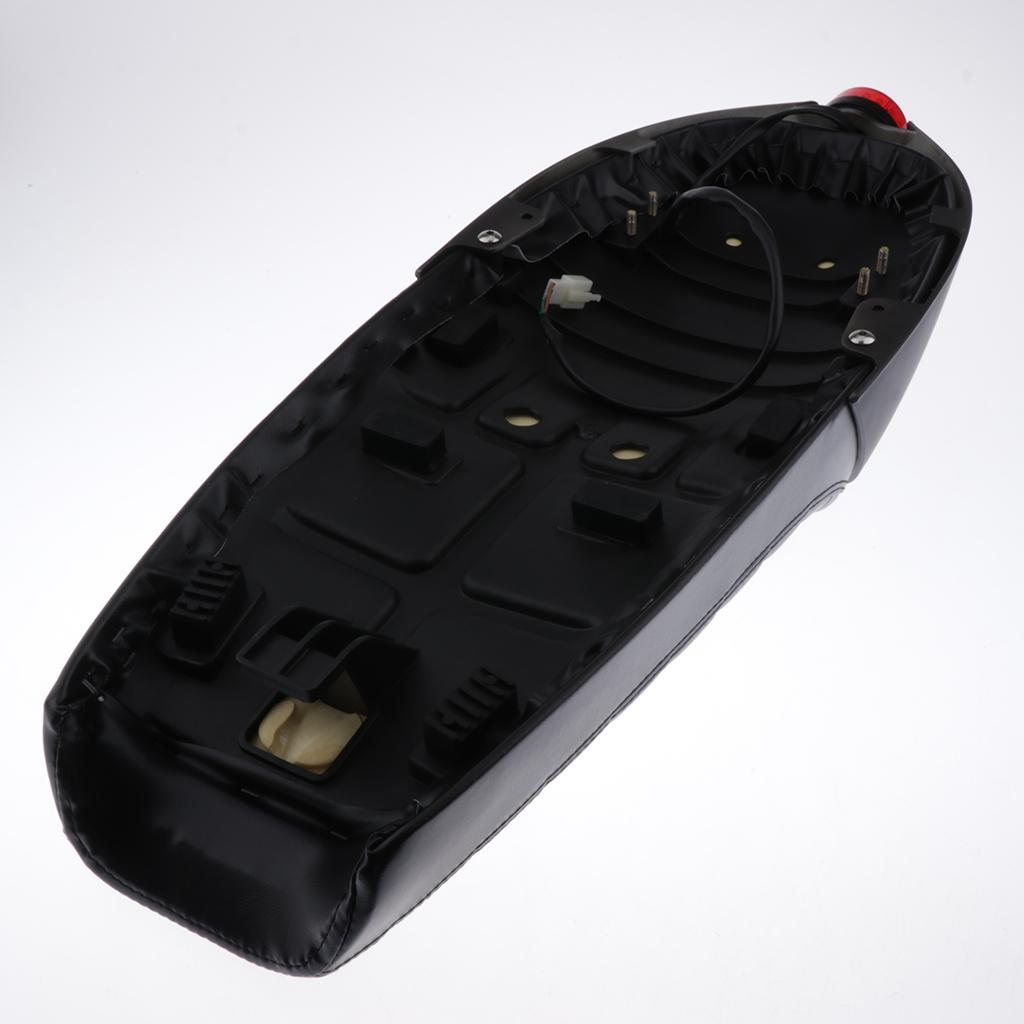 Universal Motorcycle seat with tail light cover Seat Black+Matte Black