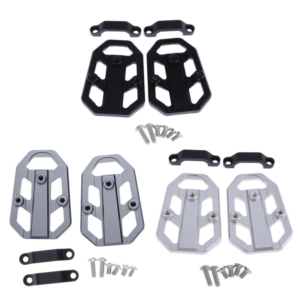 1 Pair Motorcycle Foot Pegs Bracket Wide Rider Footrest for Honda Black