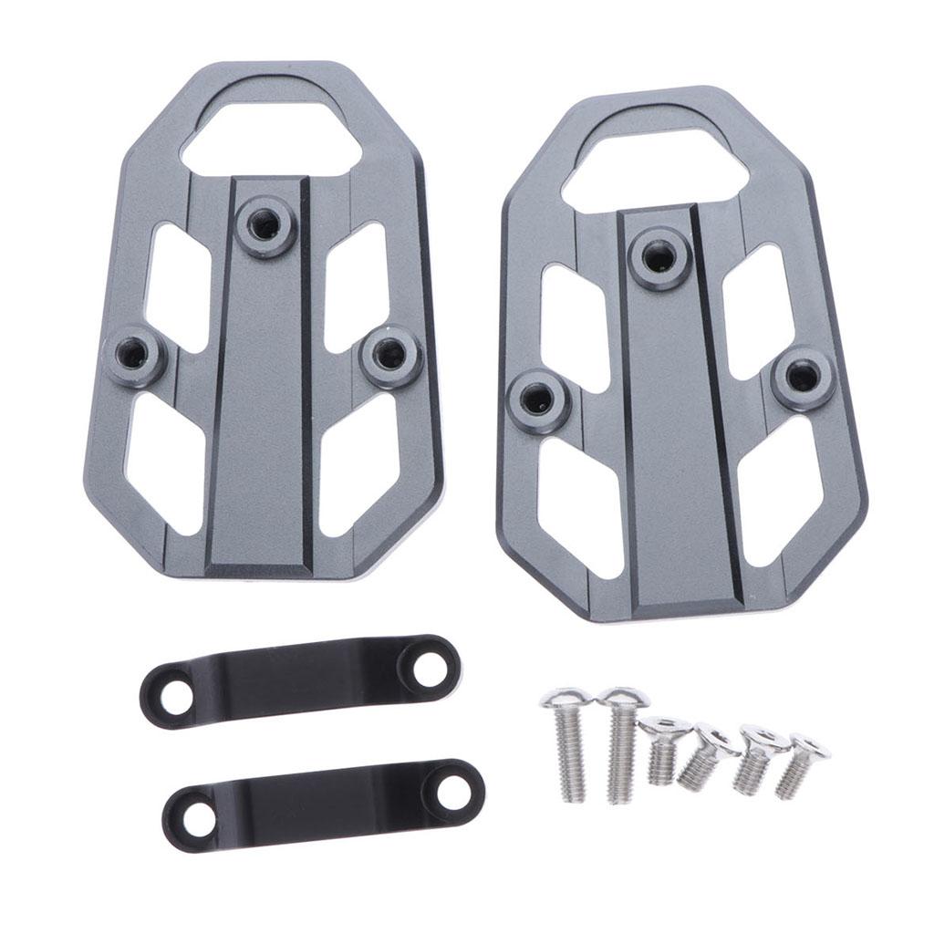 1 Pair Motorcycle Foot Pegs Bracket Wide Rider Footrest for Honda Gray