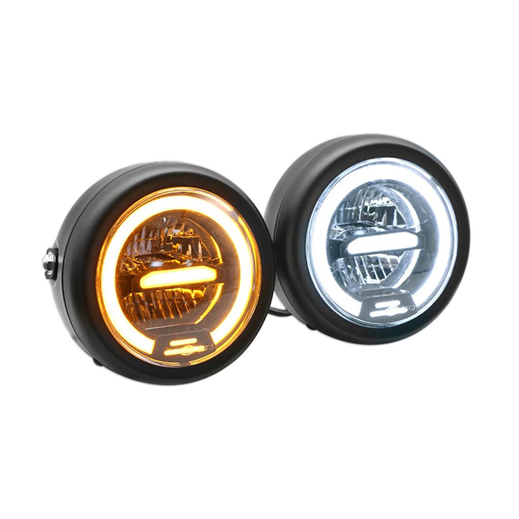 Motorcycle Headlight Amber LED Turn Signal Indicators For Harley Cafe Racer