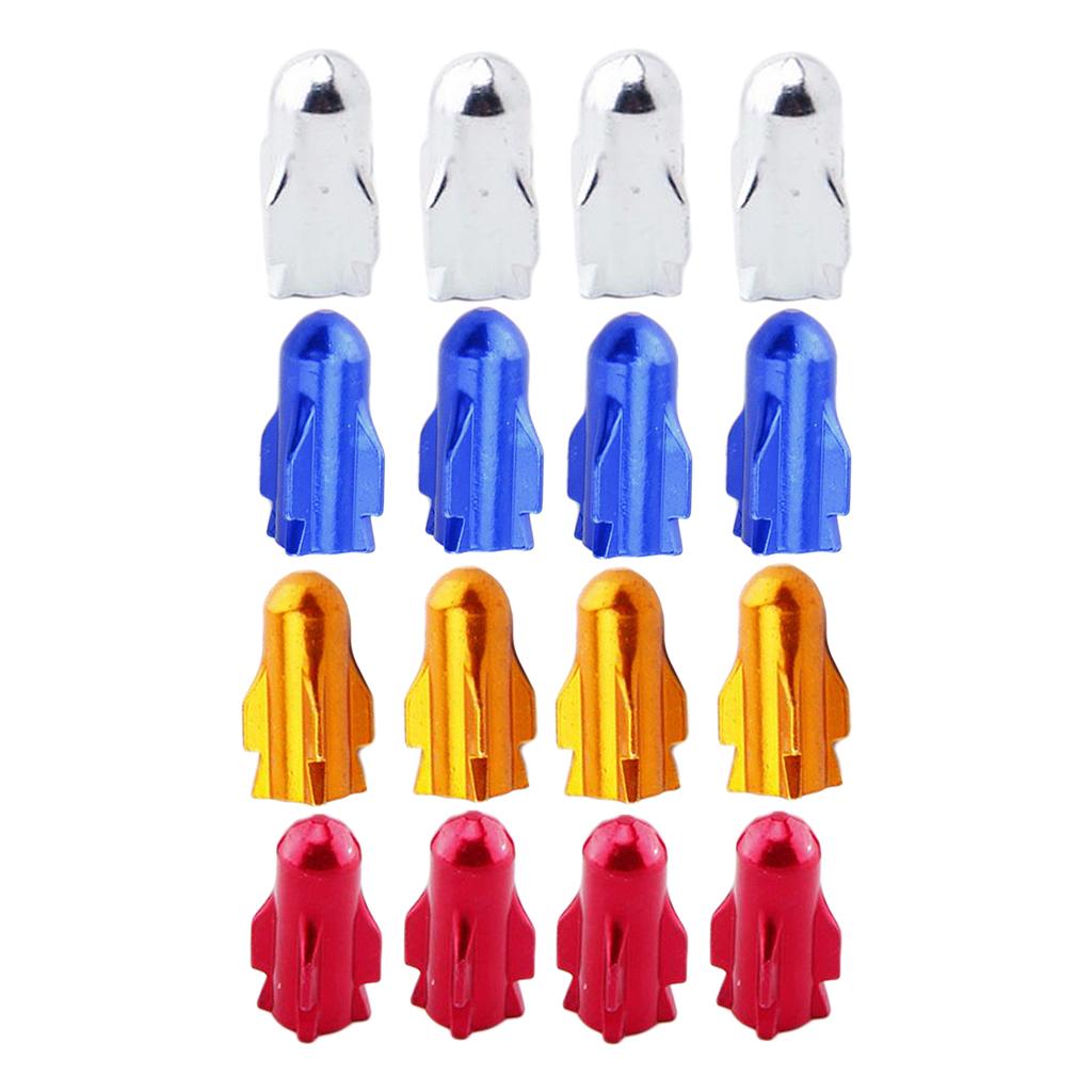 4 Pieces Alloy Tire Stem Valve Caps Dust Cover for Car Motorcycle ATV Blue