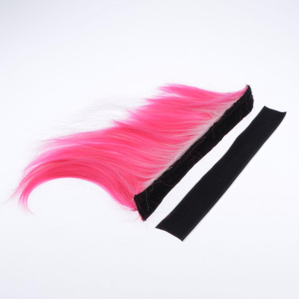 Motorcycle Helmet Adhesive Mohawk, Cool Helmet Decoration and Accessaries Cherry-red+White