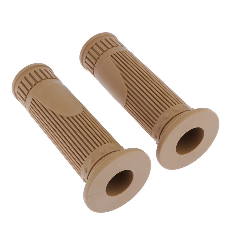 Motorcycle 22mm HandleBar Hand Grip Retro Handlebar Sleeves Khaki