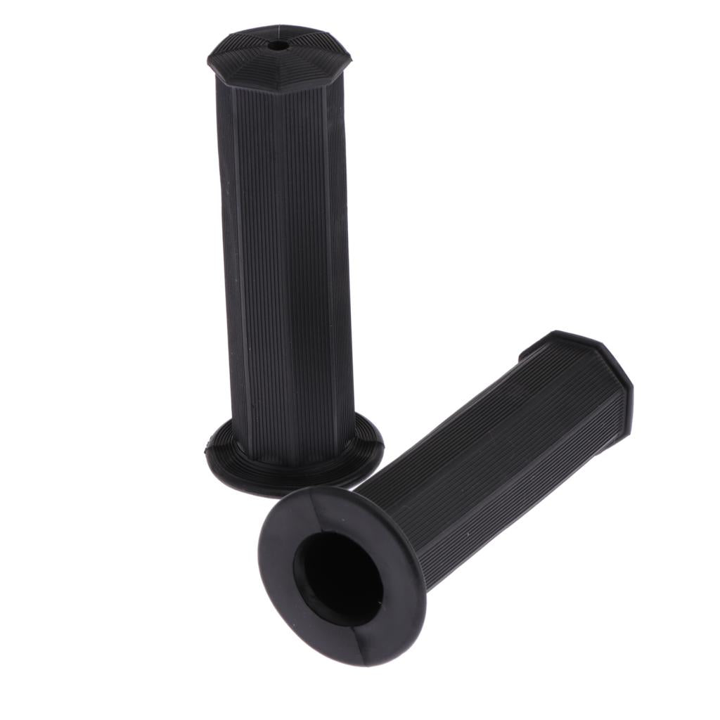 2x 7/8"22mm Handle bar Hand grip Motorcycle skid resistance Cafe racer Black