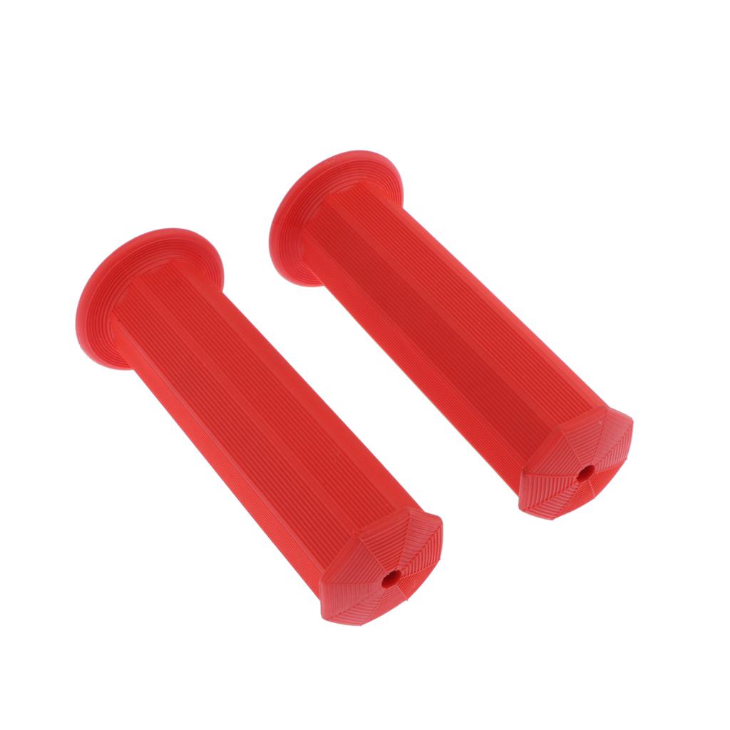 2x 7/8"22mm Handle bar Hand grip Motorcycle skid resistance Cafe racer Red