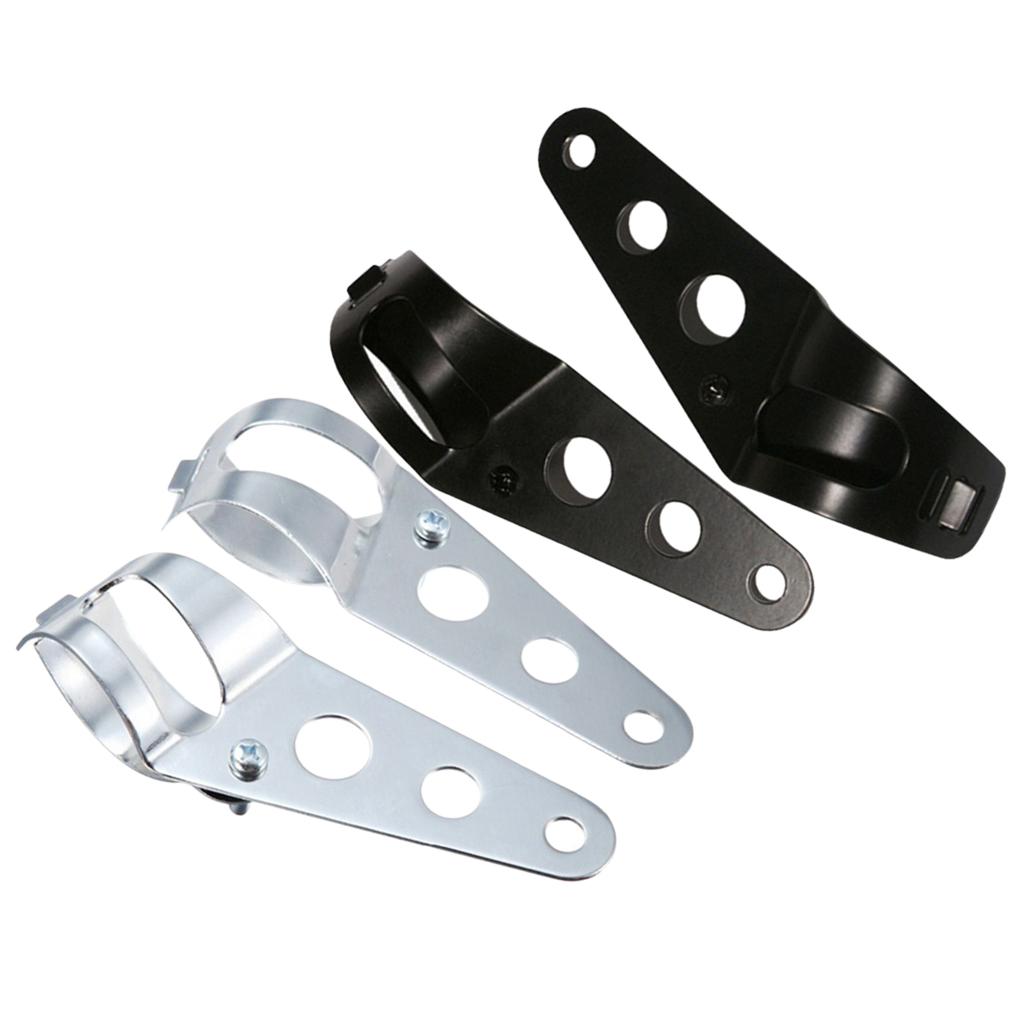 Motorcycle Headlight Bracket Fork Mount Bracket Universal Black