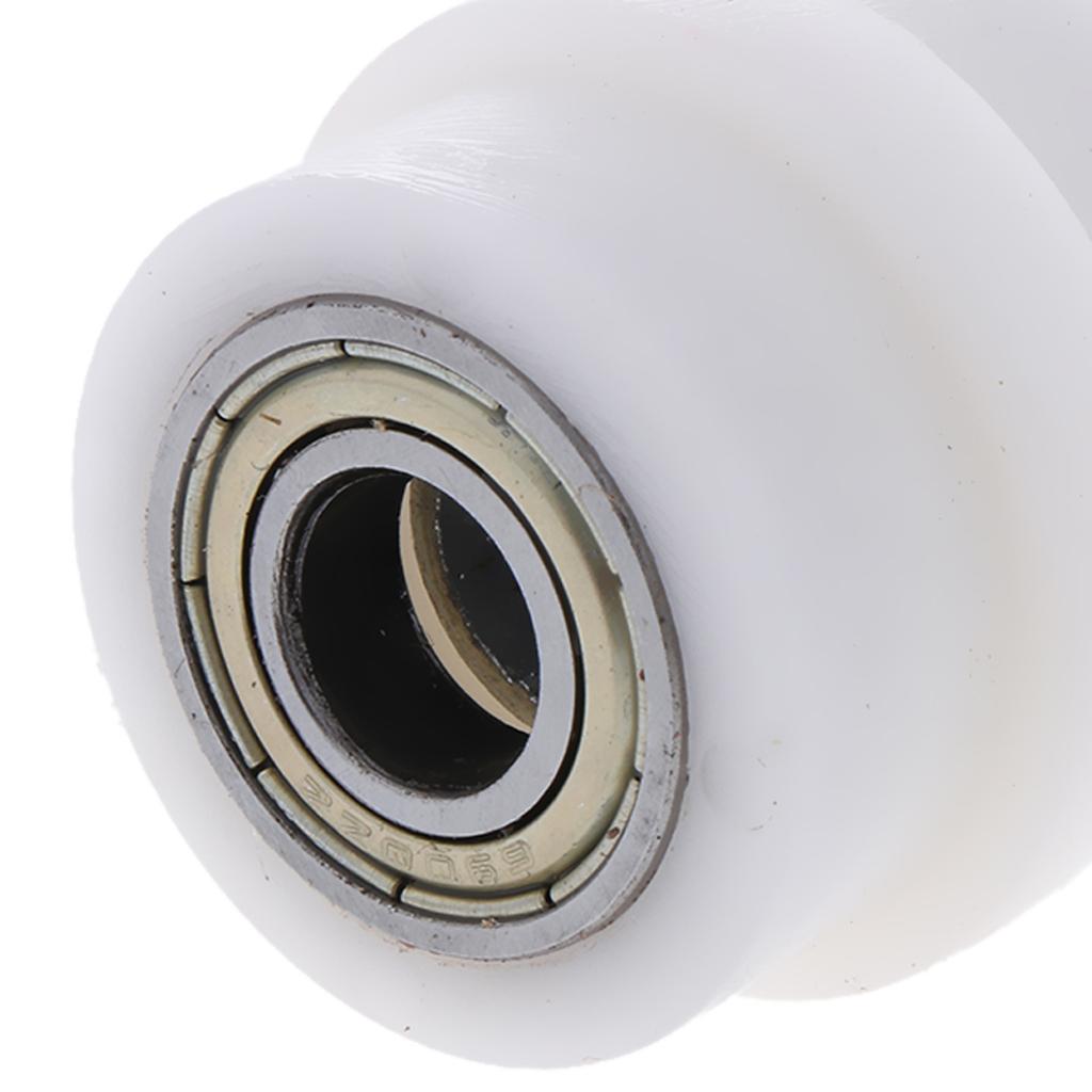 4xTensioner Wheel Motorcycle Chain Pulley Pit Dirt Roller Slider (Blue) White