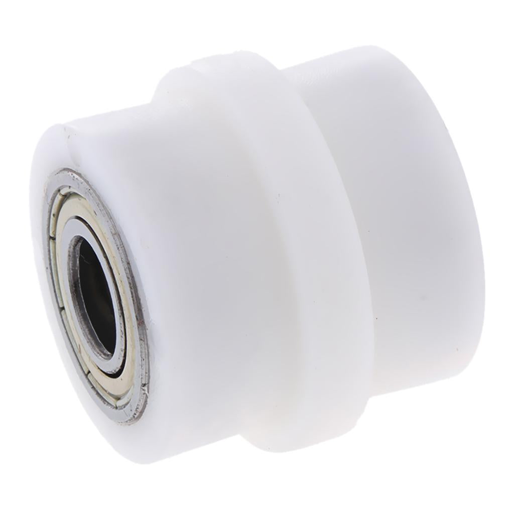 4xTensioner Wheel Motorcycle Chain Pulley Pit Dirt Roller Slider (Blue) White