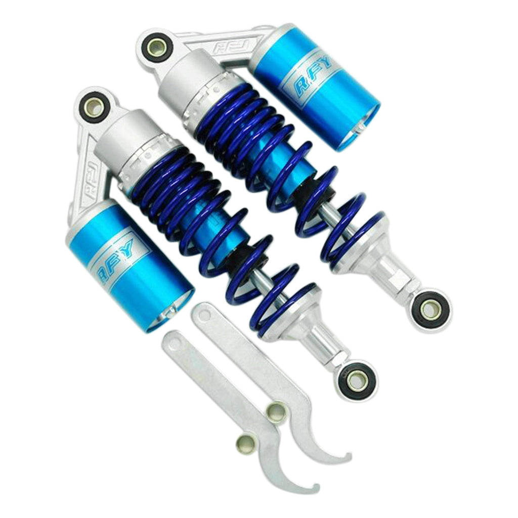 Universal 2x Motorcycle Suspension Rear Spring Shock Absorber 661lbs Blue
