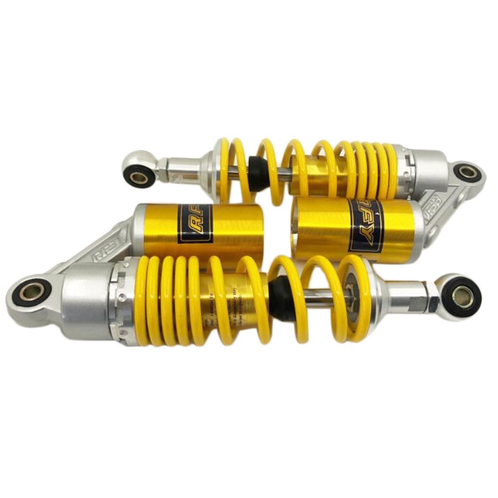 Universal 2x Motorcycle Suspension Rear Spring Shock Absorber 661lbs Yellow