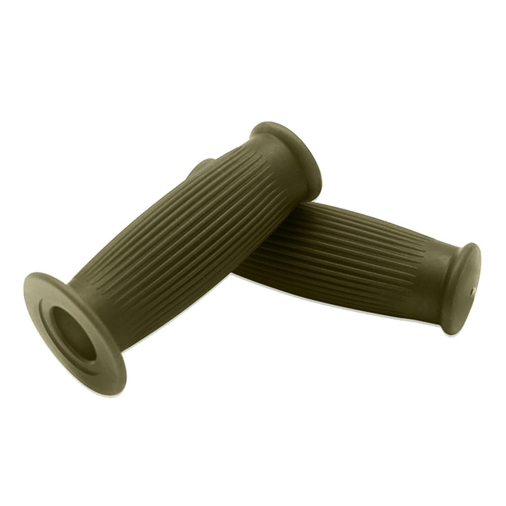 Pair Universal Motorcycle HandleBar Hand Grip Retro Handlebar Green 25 28MM