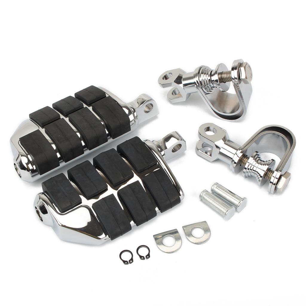 CNC Rubber Front Driver Floorboard Foot Peg For Harley XL 883 180X66mm