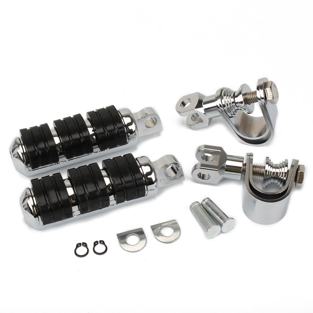 CNC Rubber Front Driver Floorboard Foot Peg For Harley XL 883 167X35mm