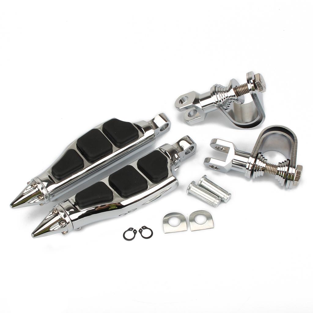 CNC Rubber Front Driver Floorboard Foot Peg For Harley XL 883 238X42mm B