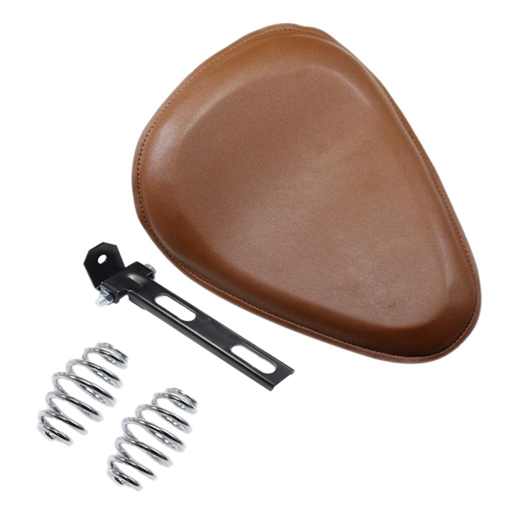 PU Motorcycle Solo Spring Bracket Seat for Sportster Chopper Bobber Custom B