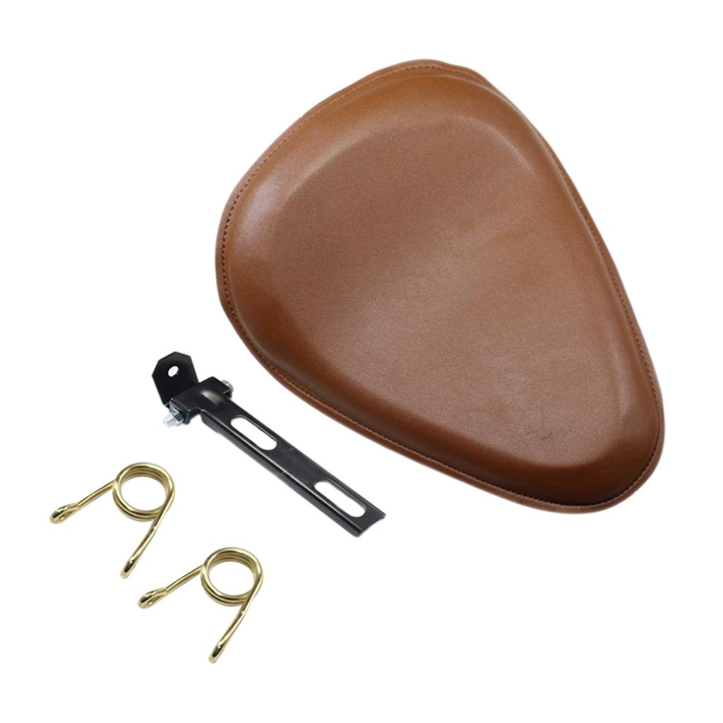 PU Motorcycle Solo Spring Bracket Seat for Sportster Chopper Bobber Custom F