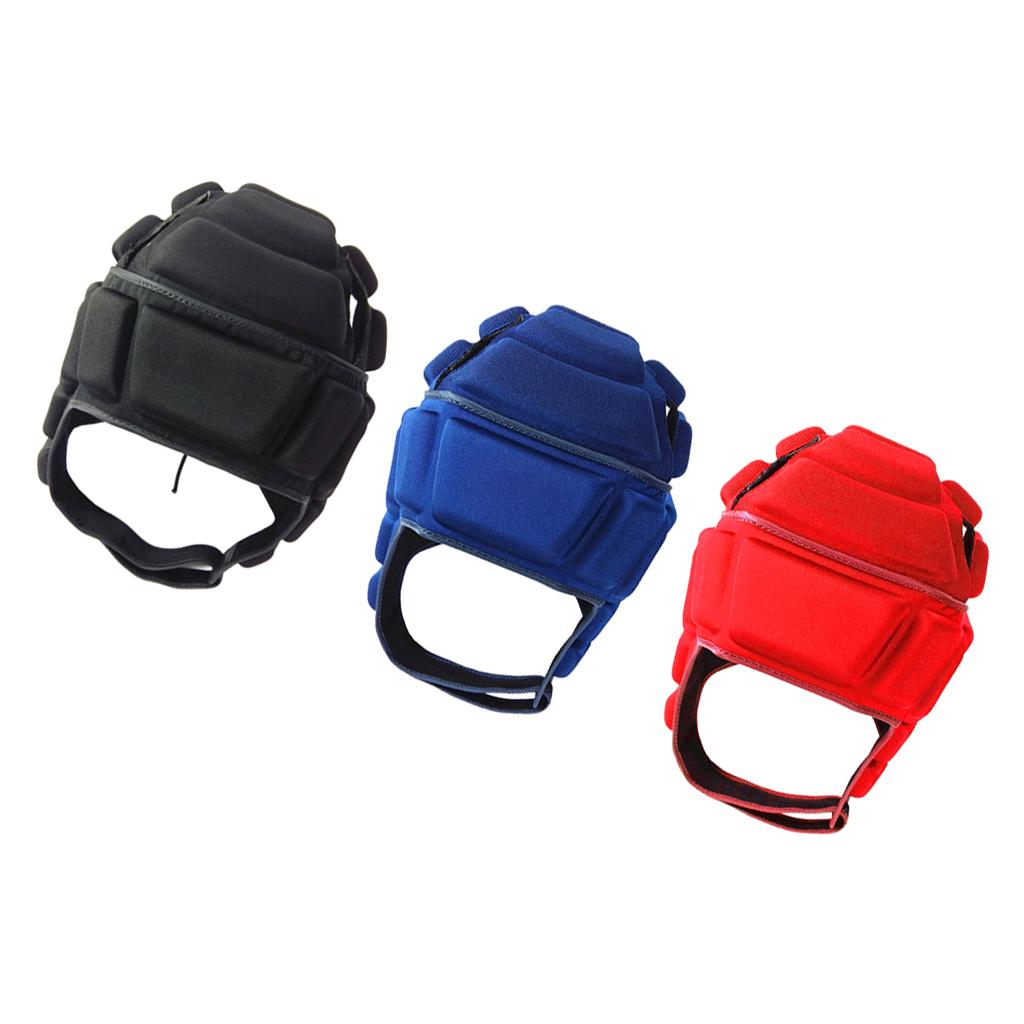 Soccer Football Goalkeeper Helmet Cap Headguard Roller Hat Protector Black