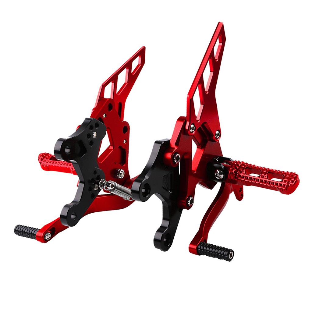 1pair Aluminum Motorcycle Red Footrests Pedal Pads for Kawasaki Z900 2017