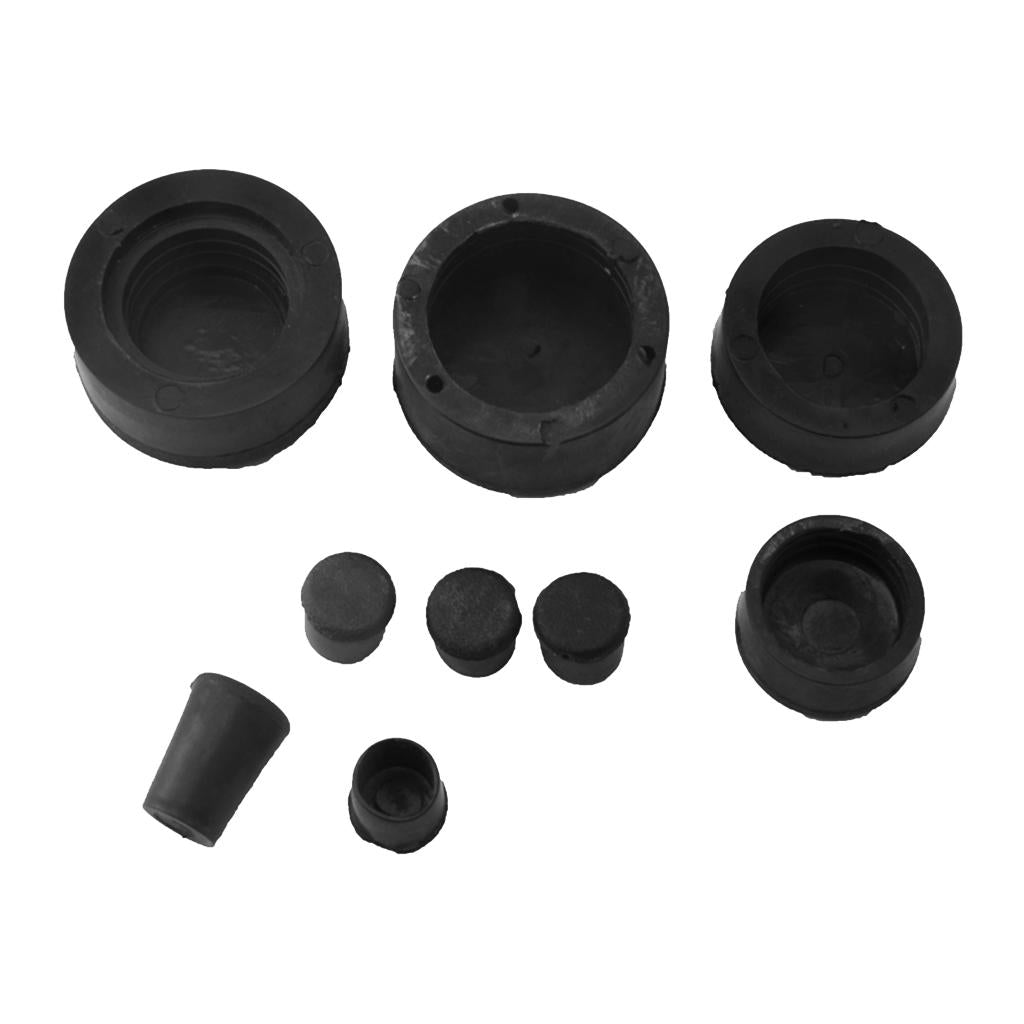 Motorbike Black Rack Screw Cap Rubber Frame Plugs for Suzuki GSXR1000 05-06
