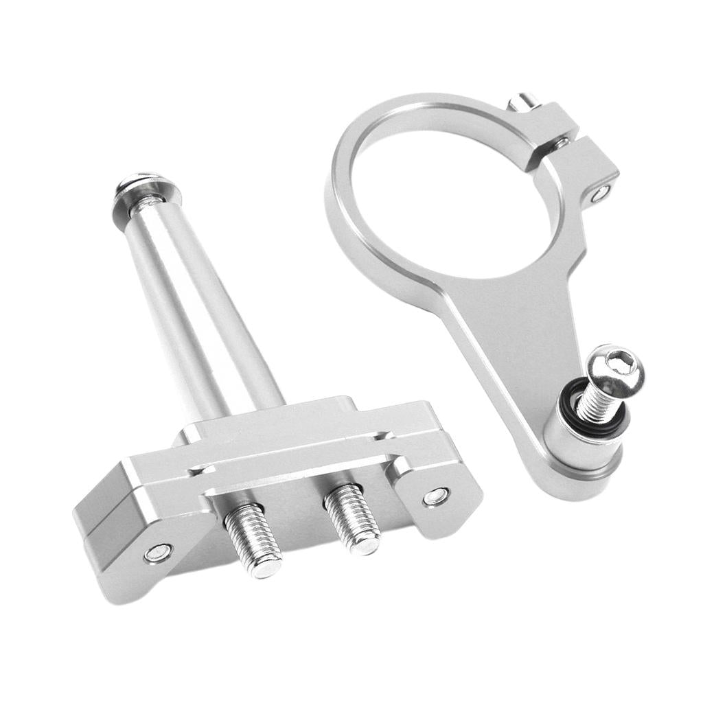Motorbike CNC Damper Steering Bracket Stabilizer For YAMAHA YZF-R15 Silver