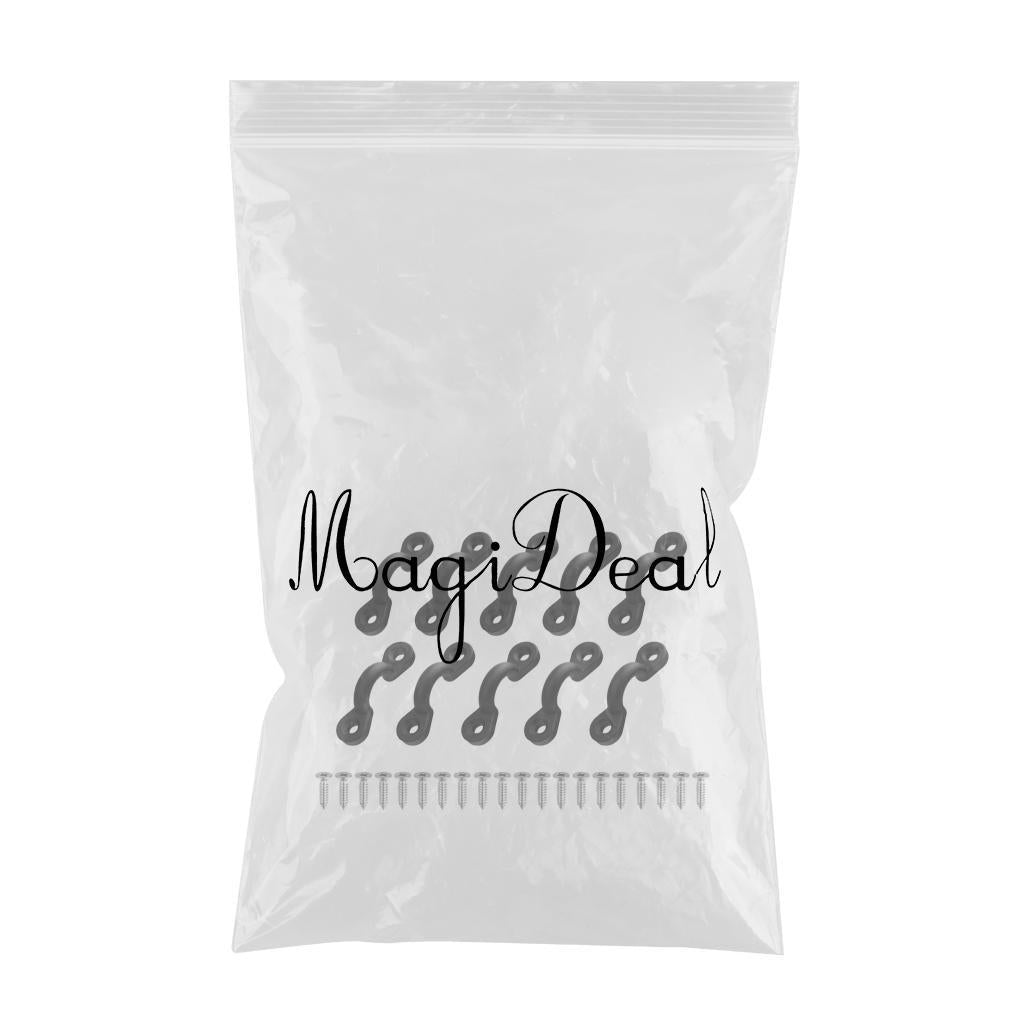 3x10 Pieces New Nylon Marine Deck Sheet Eye Lacing Strap Saddle Clip 34 x 10mm