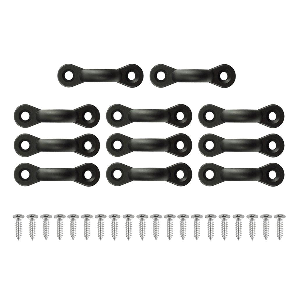 4x10 Pieces New Nylon Marine Deck Sheet Eye Lacing Strap Saddle Clip 34 x 10mm
