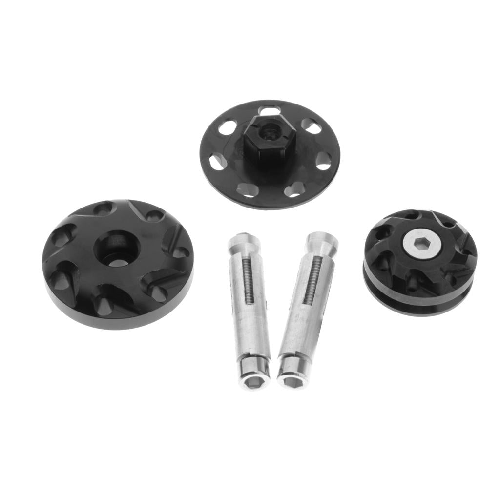 3Pieces Motorcycle Frame Hole Cap Cover Plugs For Kawasaki Z1000 10-17 Black