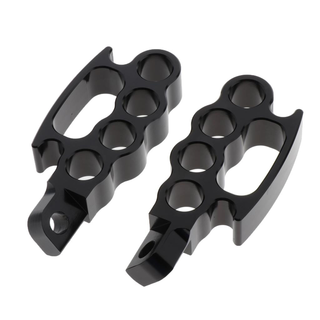 Universals Flying Knuckle Footpegs Footrests Custom Pedal For Harley Black