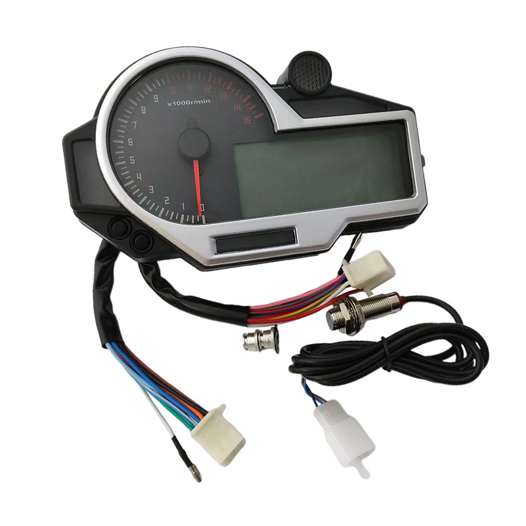 Pack of 1 Motorcycle Speedometer Odometer RPM Speed Fuel Level Gauge N1-6