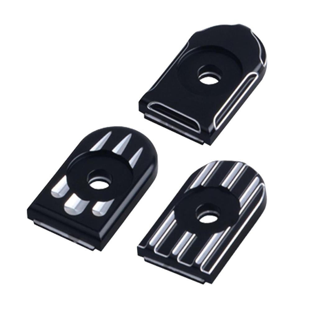Black Rear Fender Seat Bolt Tab Screw Mount Knob Cover For Harley Black 1