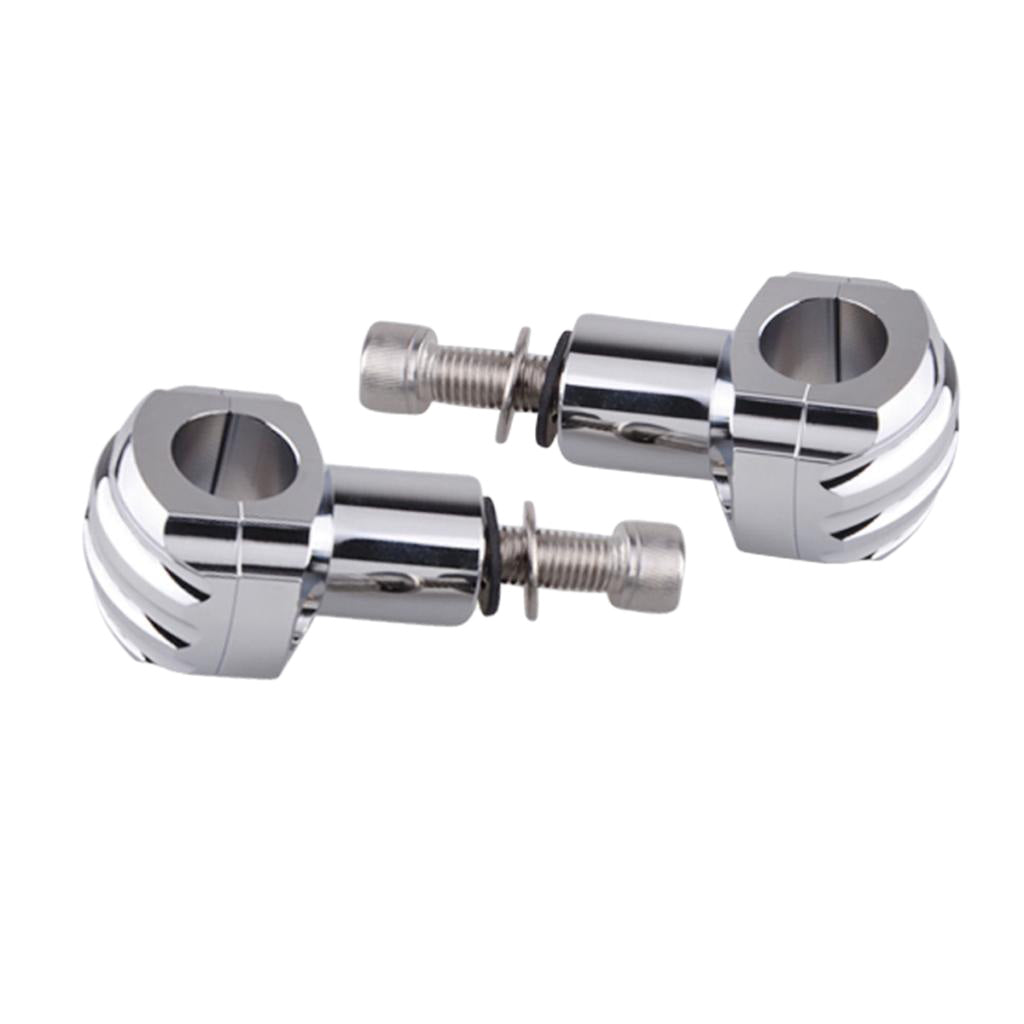 CNC Aluminum Handlebar Clamp Code Universal Fit For Harley Motorcycle Silver