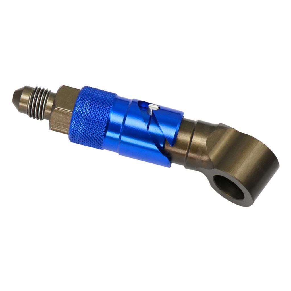 3AN Elbow Swivel Fuel Oil Gas Line Hose End Fitting Connector Dark Blue